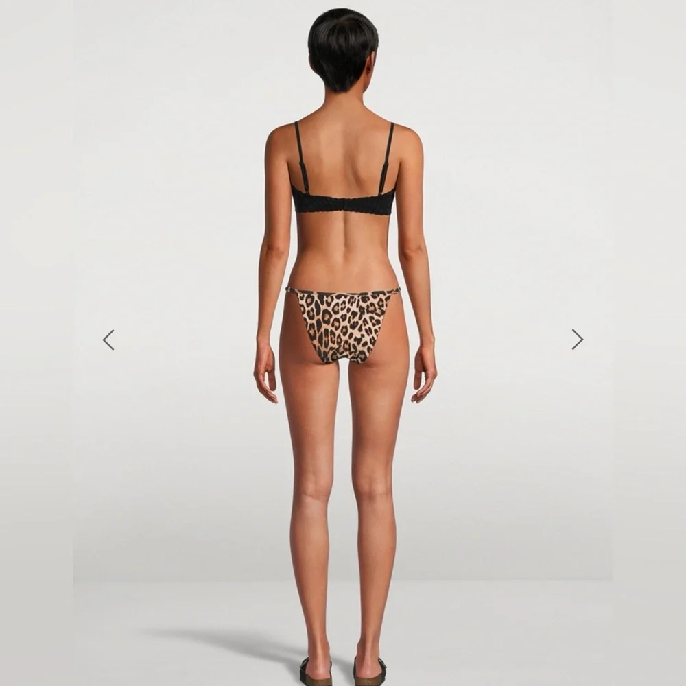 Good American “Perfect Fit” Leopard Bikini Bottom, New With Tags